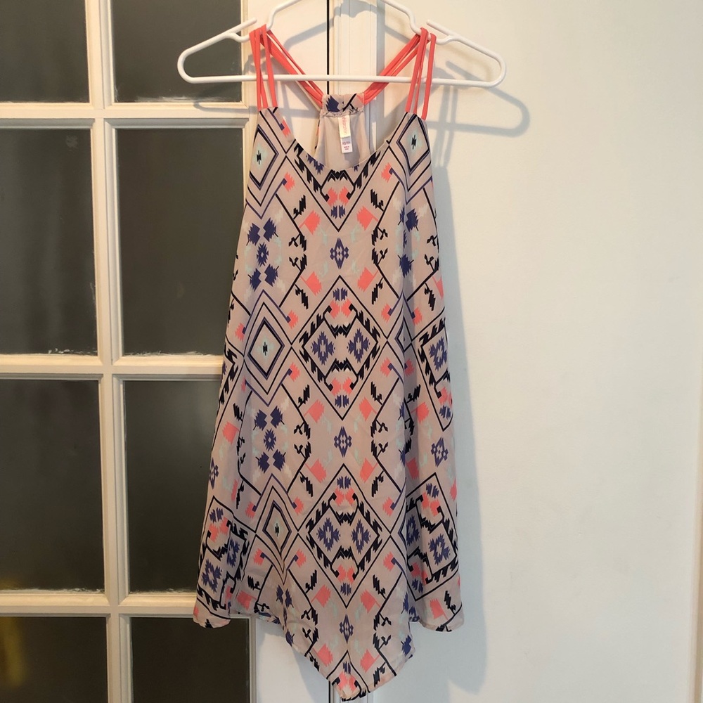 Dusty rose tribal print dress